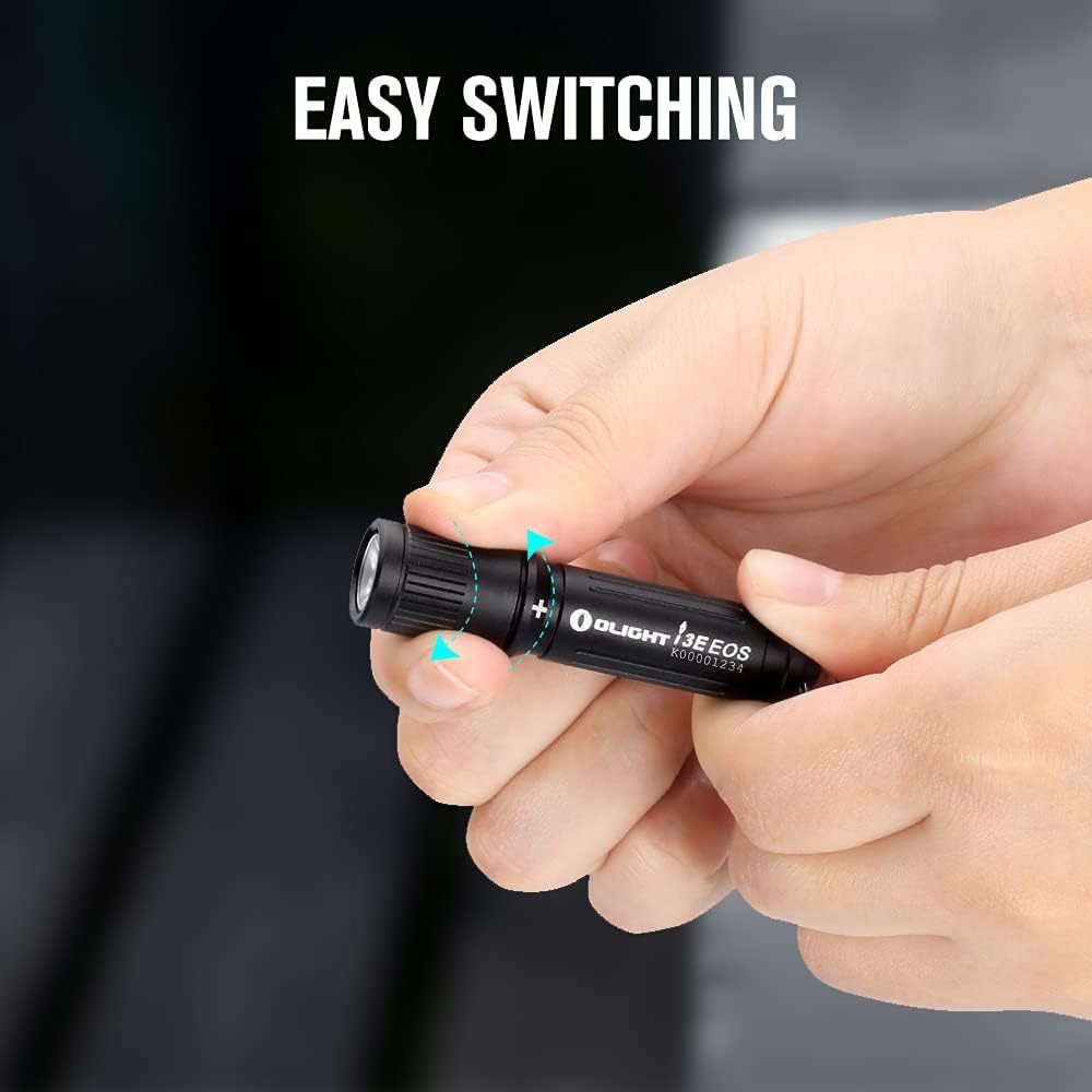 Olight Keychain Flashlight i3E EOS Black - Mini Twist AAA
