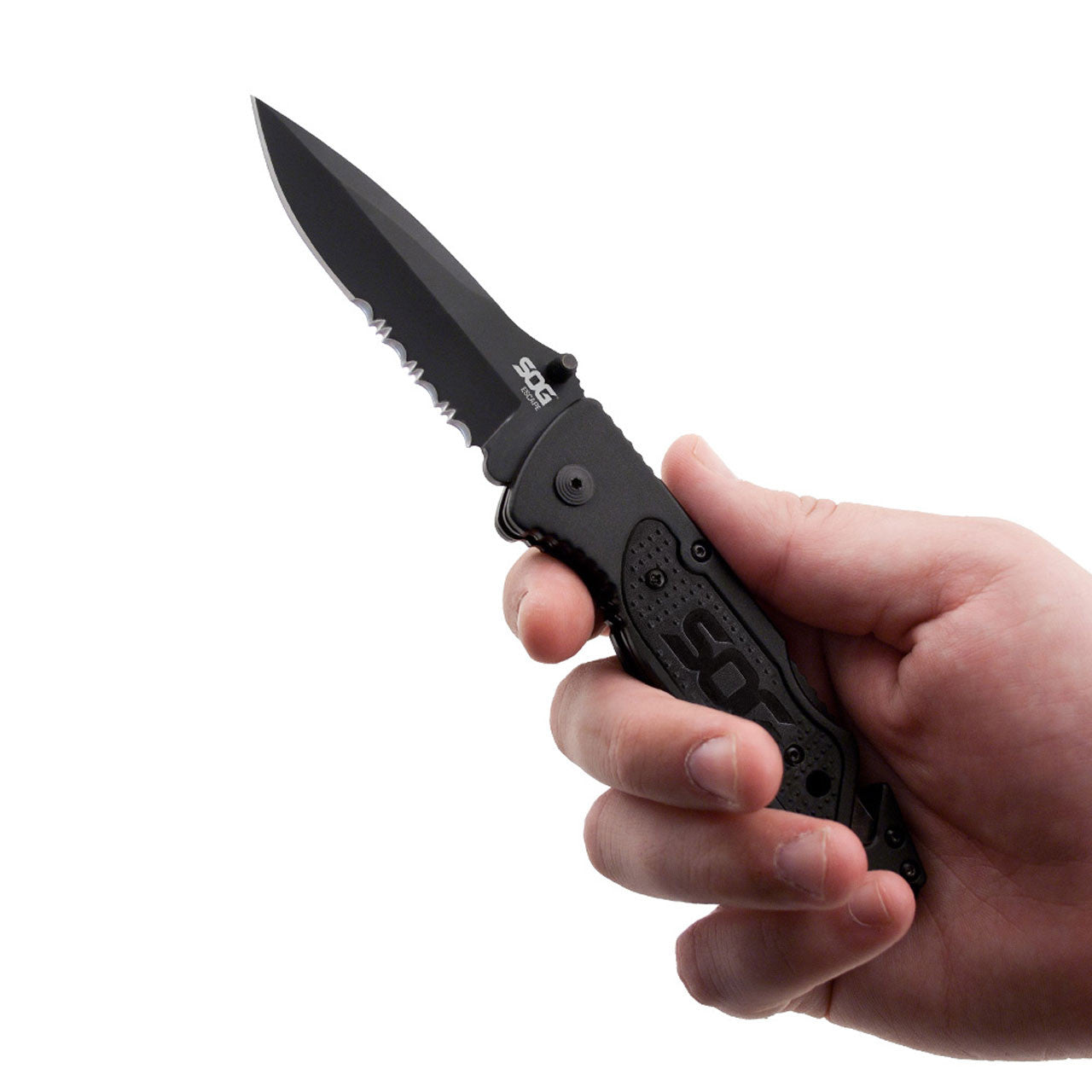 SOG Escape Rescue Knife - Serrated Black