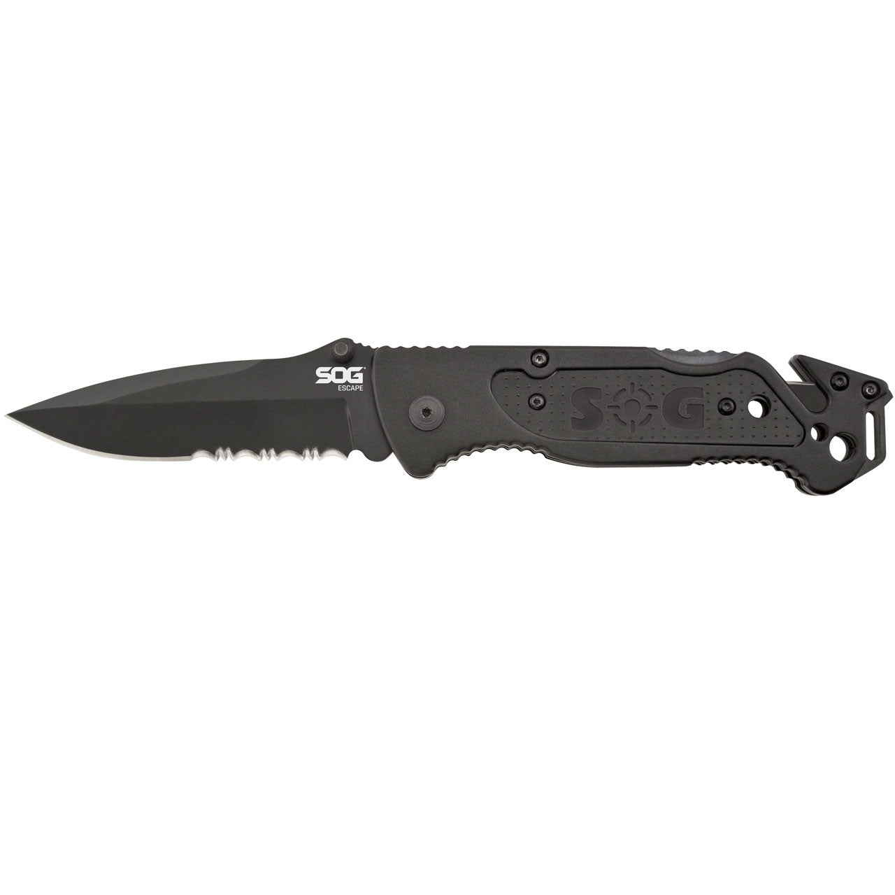 SOG Escape Rescue Knife - Serrated Black