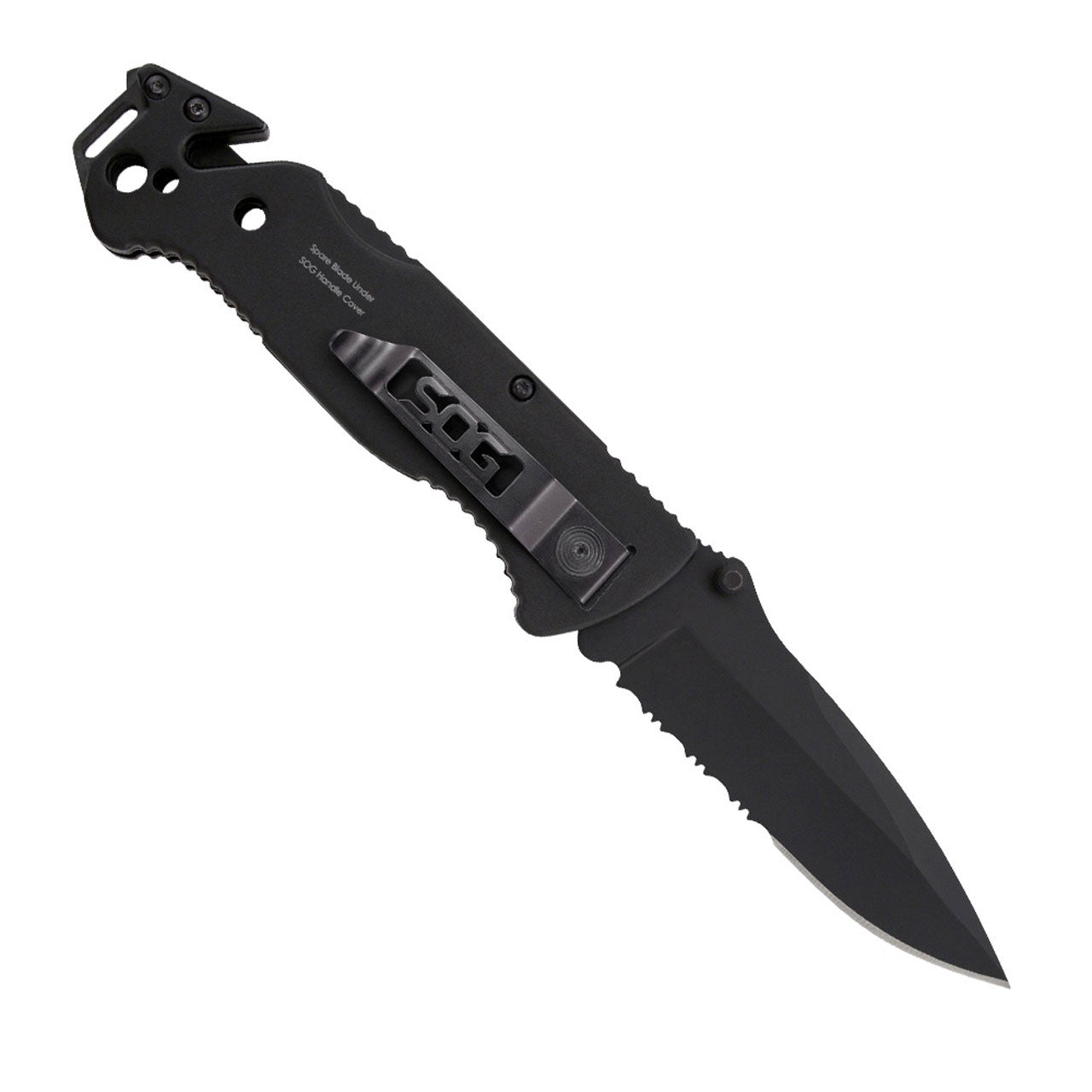 SOG Escape Rescue Knife - Serrated Black