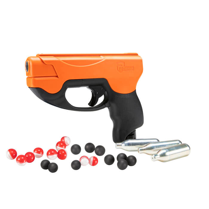 Umarex P2P Compact Pepper Pistol 50 Caliber 4rd Black and Orange