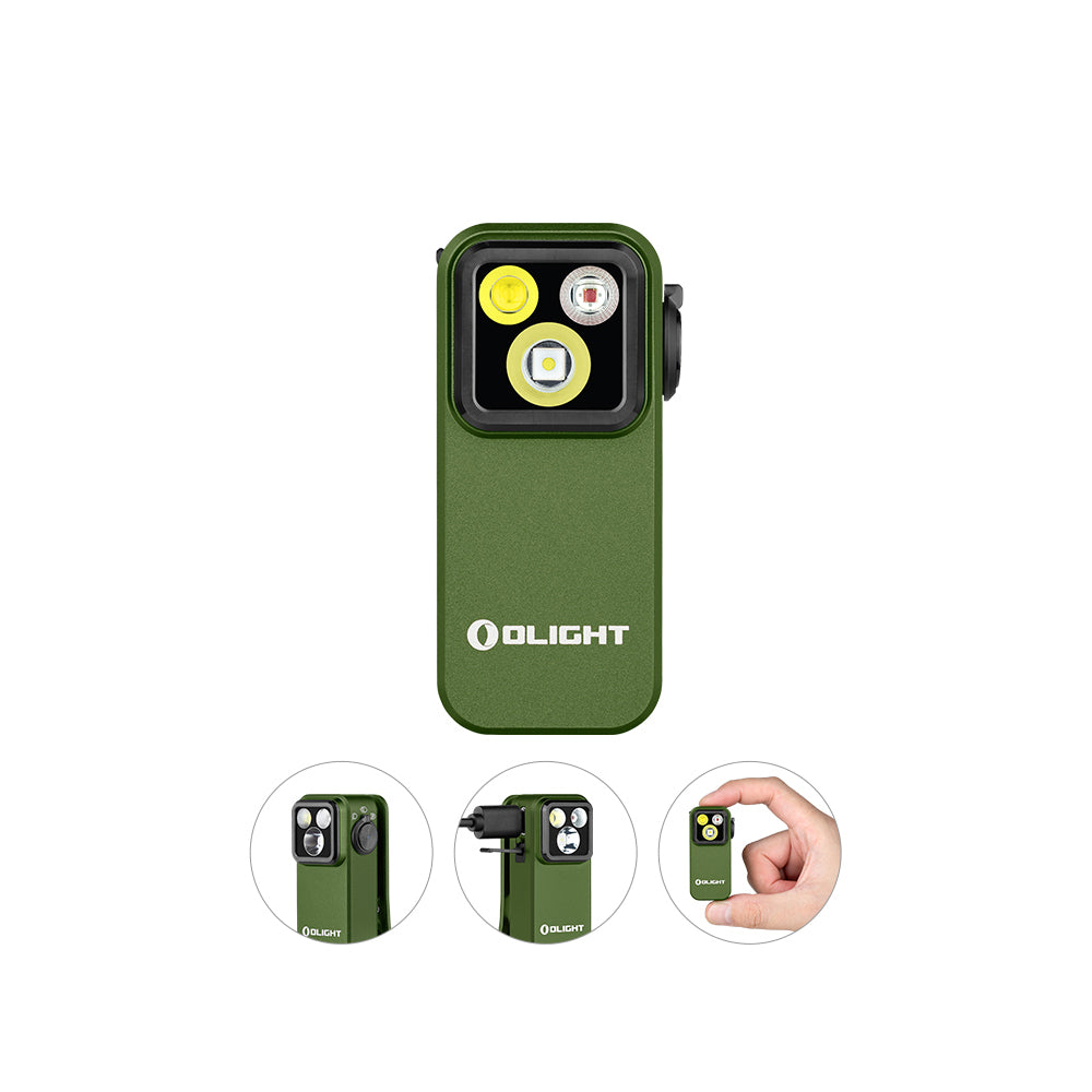 Olight Oclip Pro – Clip-On Flashlight with Floodlight, Spotlight & Red Light