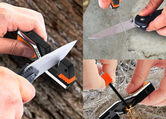 Sharpal Knife Sharpener 6-In-1 Survival Tool