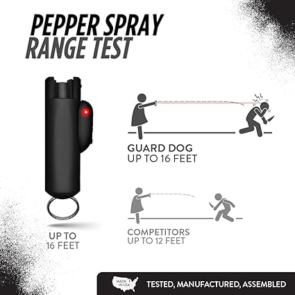 Guard Dog Security Accufire Hard Case Keychain Pepper Spray with Laser Sight