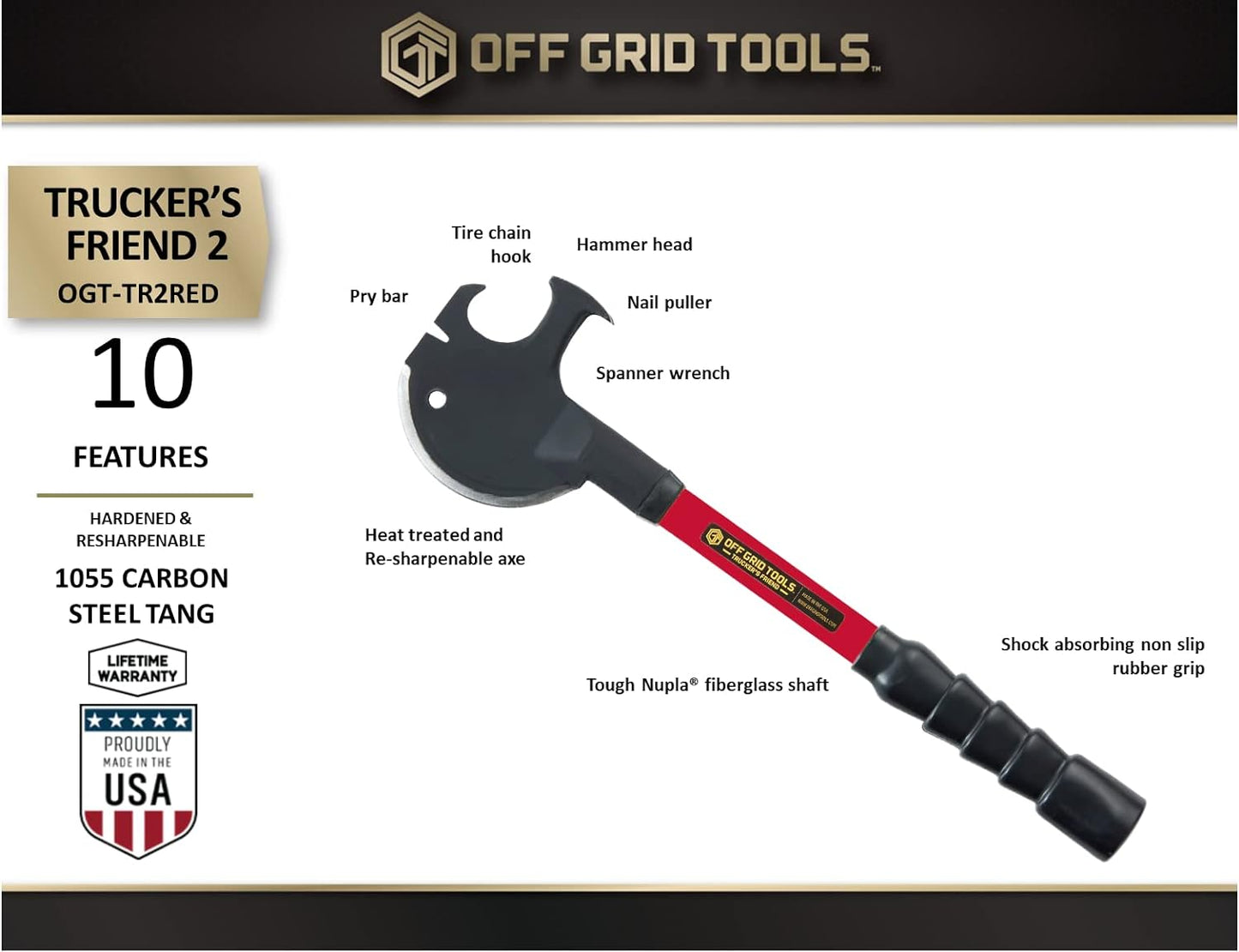 Truckers Friend - Multi-Tool Escape Axe by Off the Grid Tools