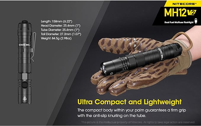 Nitecore MH12 V2 High Performance Tactical Flashlight