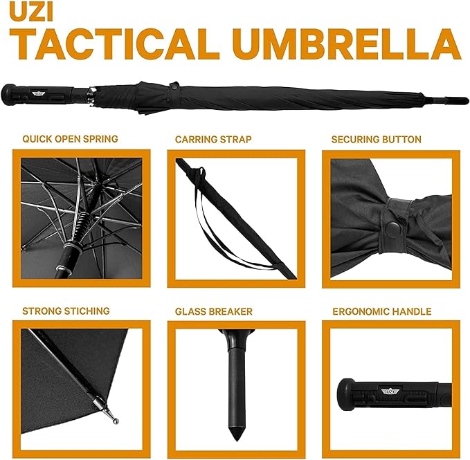 Uzi Fiberglass Tactical Umbrella