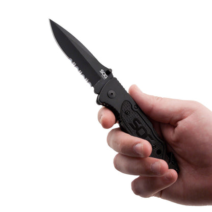 SOG Escape Rescue Knife - Serrated Black