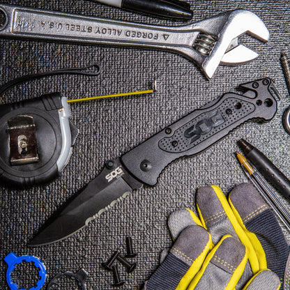 SOG Escape Rescue Knife - Serrated Black