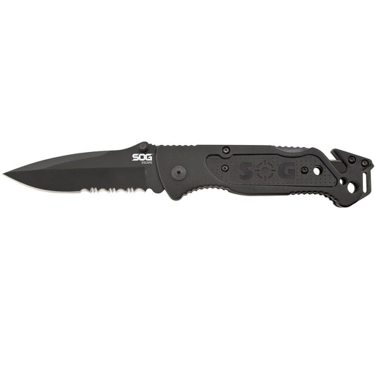 SOG Escape Rescue Knife - Serrated Black