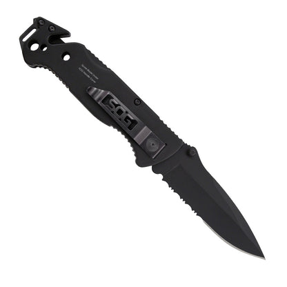 SOG Escape Rescue Knife - Serrated Black