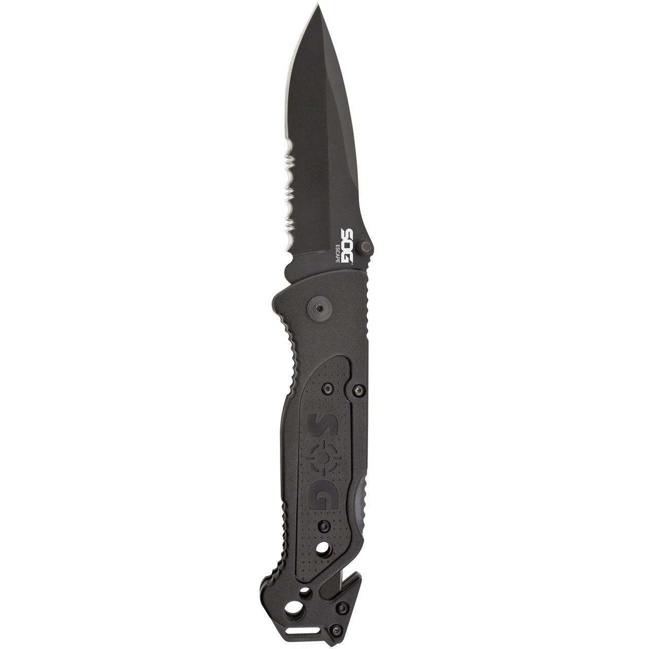 SOG Escape Rescue Knife - Serrated Black