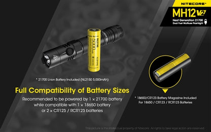 Nitecore MH12 V2 High Performance Tactical Flashlight