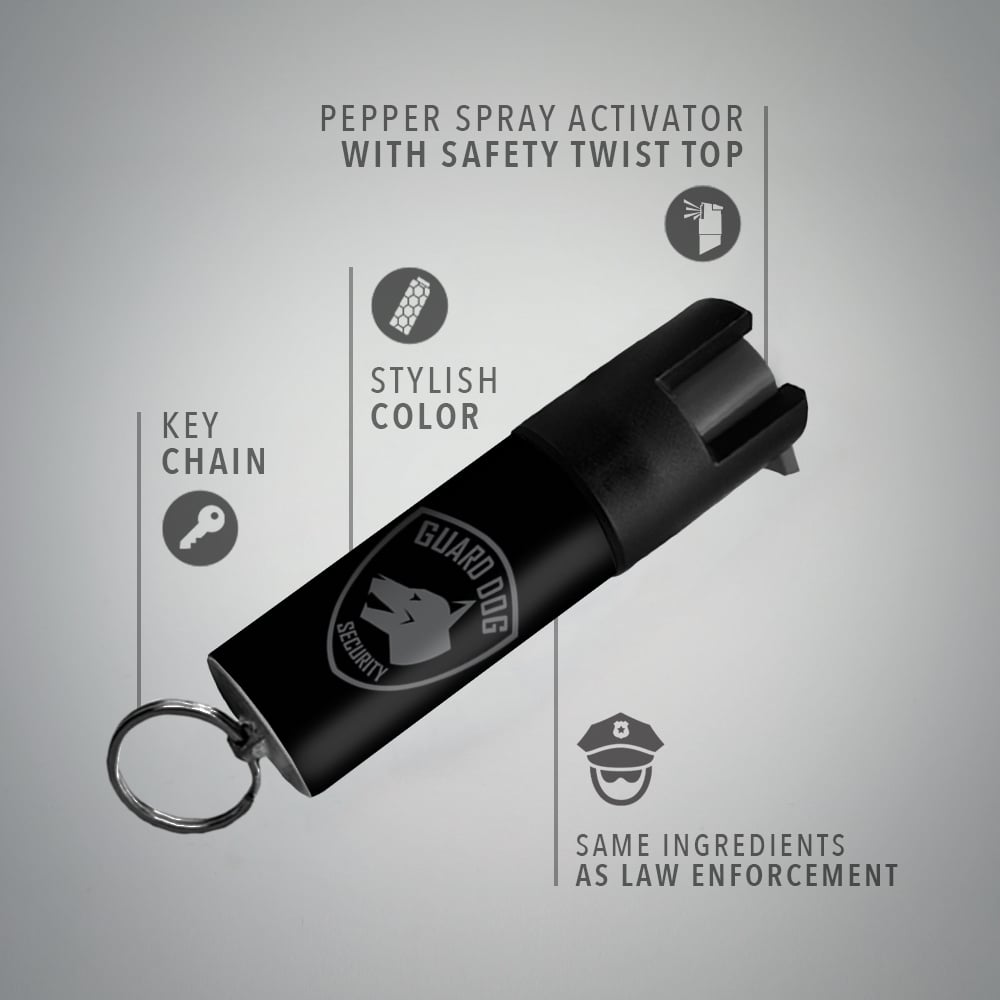 Black Keychain Mini Pepper Spray for Self Defense