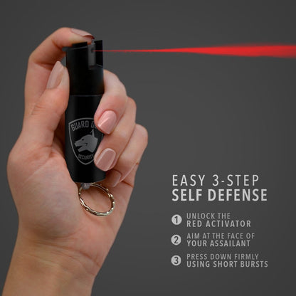 Black Keychain Mini Pepper Spray for Self Defense