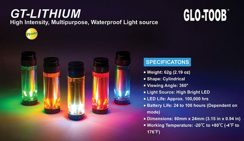 Glo-Toob High Intensity Gear, Signal, & Diving Light - Lithium Series Blue