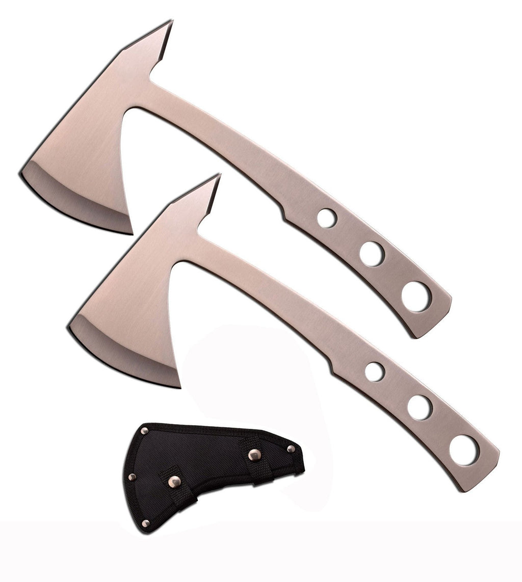 Silver Axe Set with Nylon Sheath (2 Axes)