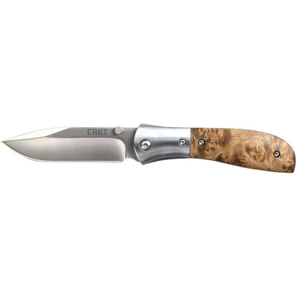 CRKT M4-02W Assisted Opening Drop Point Knife - Wood Handle