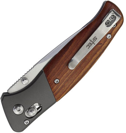 Sandal Wood Axis Lock Folding Knife 7.5 Inch