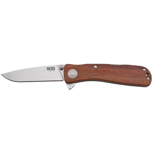 SOG Twitch II Lockback Assisted Opening Rosewood Handle Compact Knife