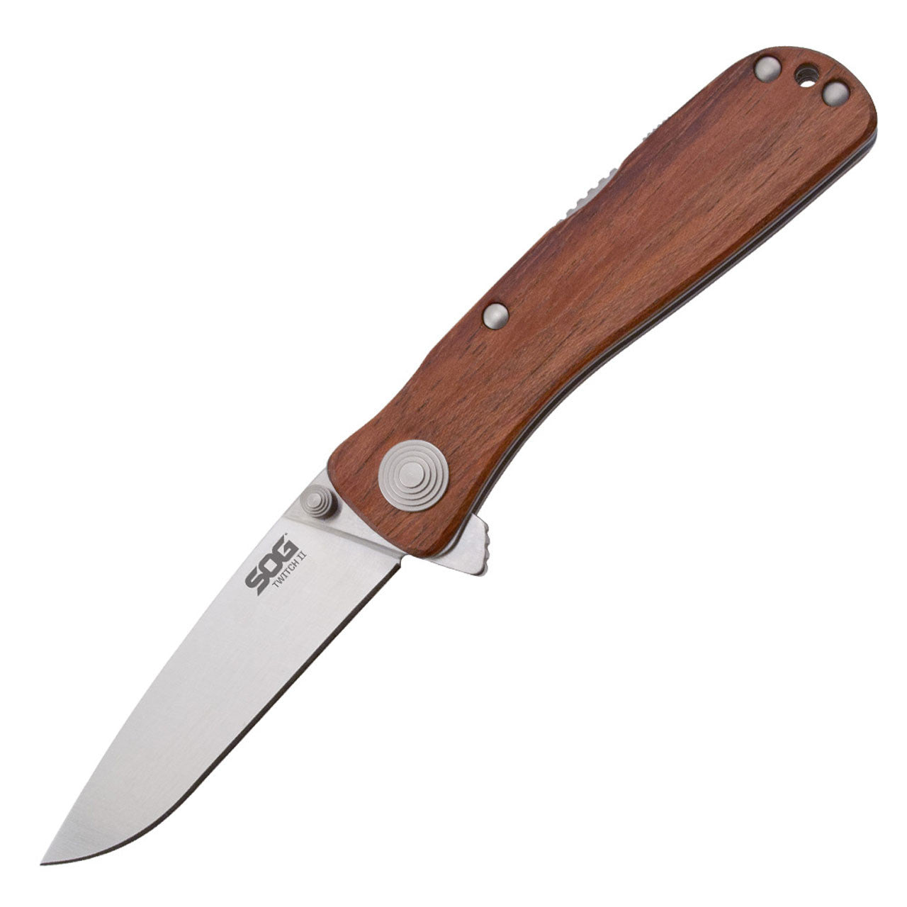 SOG Twitch II Lockback Assisted Opening Rosewood Handle Compact Knife