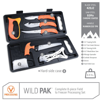 Outdoor Edge Wild-Pak Game Processing Set - 8 Pcs