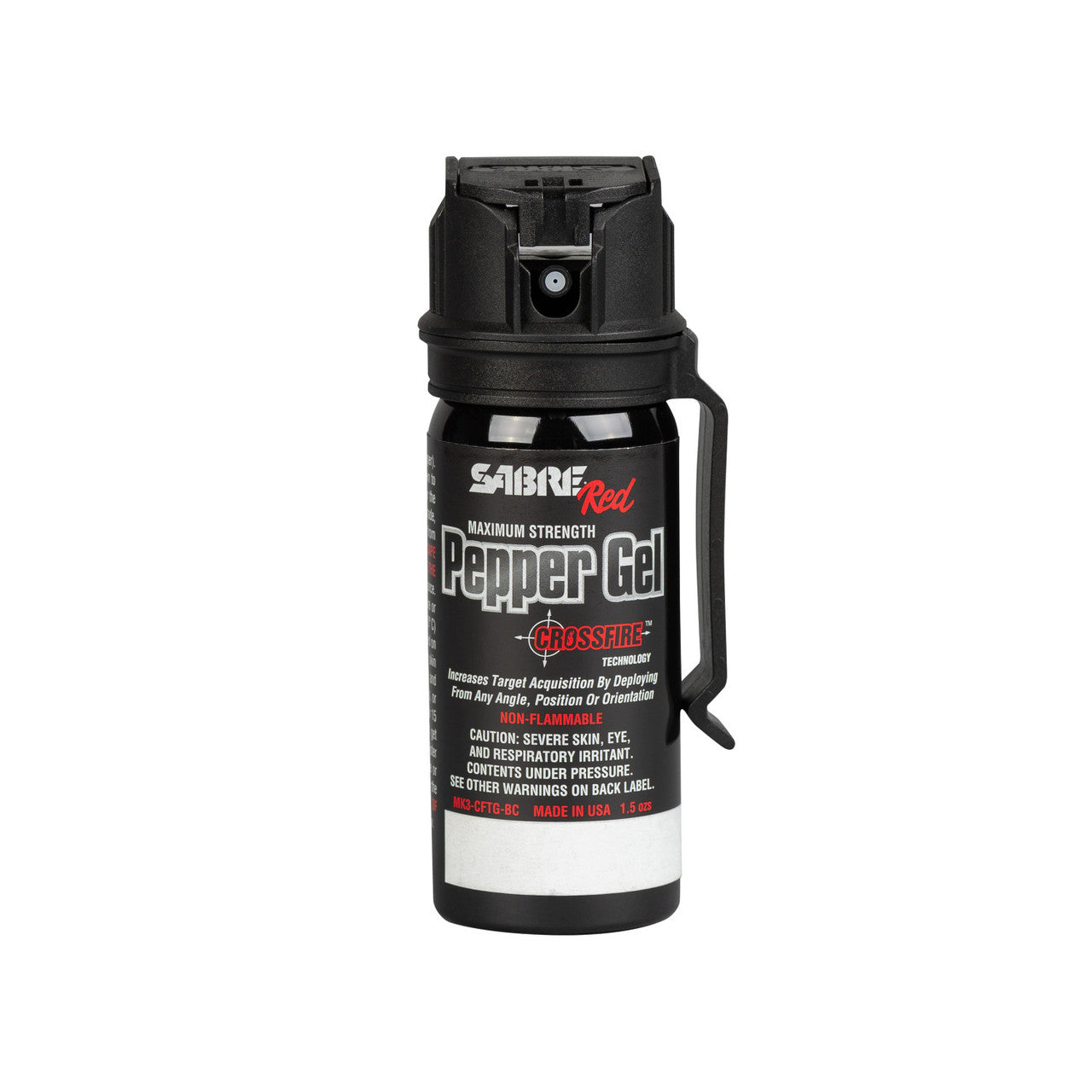 Sabre 1.5 oz Crossfire Pepper Gel w/ Belt Clip