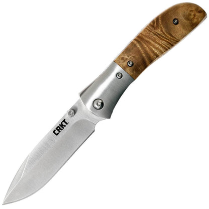 CRKT M4-02W Assisted Opening Drop Point Knife - Wood Handle