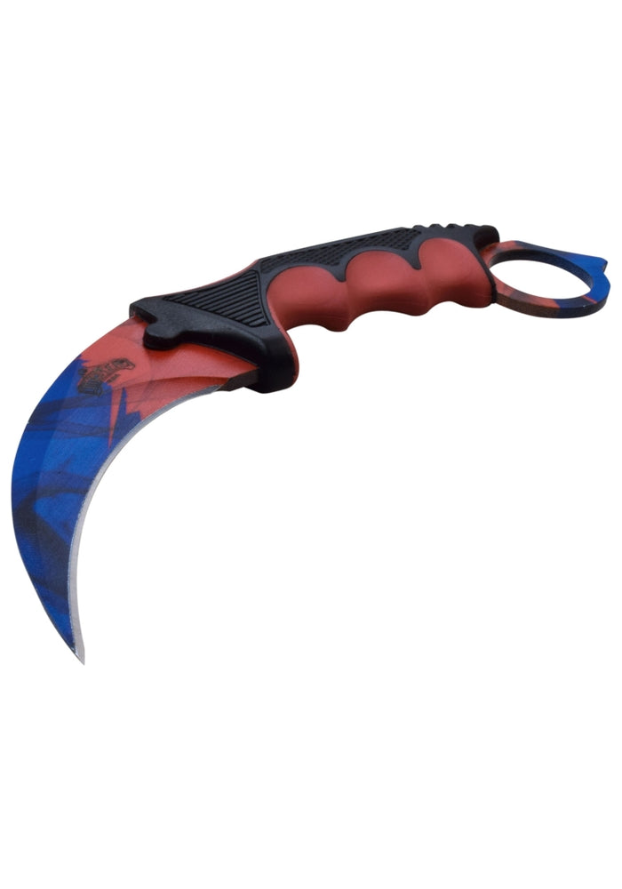 Master USA - Fixed Blade Karambit Knife - Red and Blue