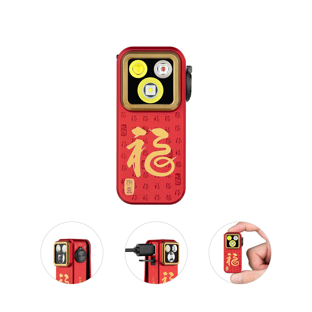 Olight Oclip Pro – Clip-On Flashlight with Floodlight, Spotlight & Red Light