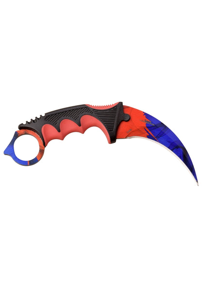 Master USA - Fixed Blade Karambit Knife - Red and Blue