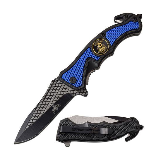 Police Spring Assisted 8" Rescue Knife