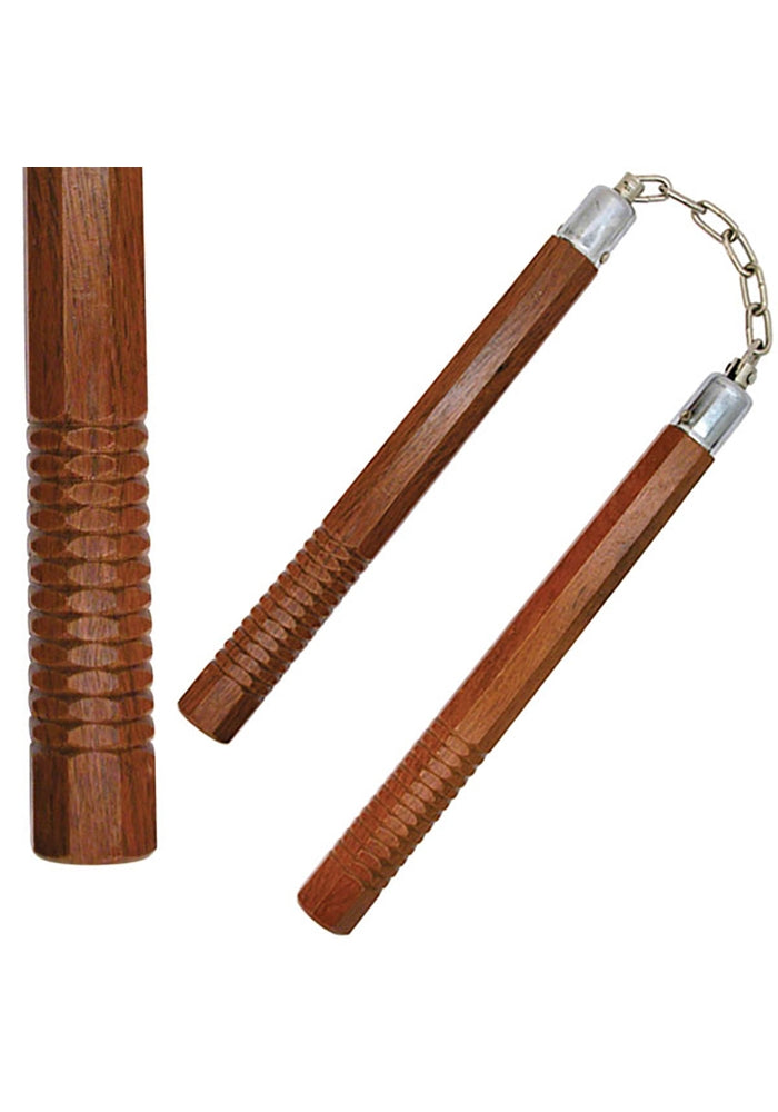 Octagonal Wood Nunchaku w/ Chain