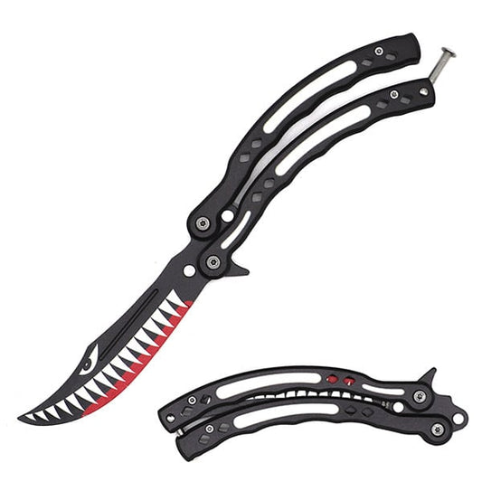 Military Shark Trainer Butterfly Knife