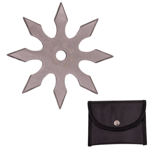 Throwing Star Ninja Shuriken 1 - 8 Point 4 Inch Silver