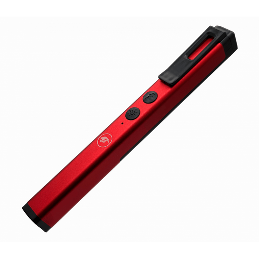 Stun Gun Self Defense Red Pen Style with LED Light USB Rechargeable