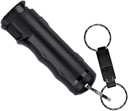 Sabre Pepper Gel .54oz Flip Top Black with Safety Whistle