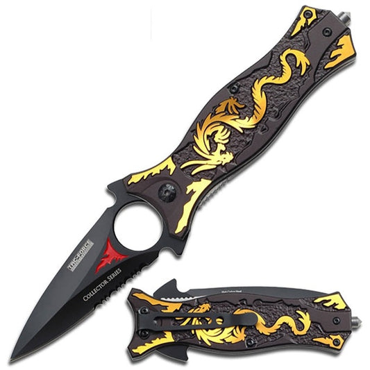 Tac-Force - Gold Dragon Spring Assisted Knife