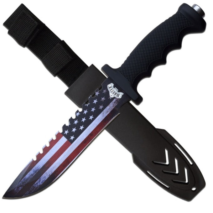 Master USA - US Flag Hunting Knife 12.5 Inch