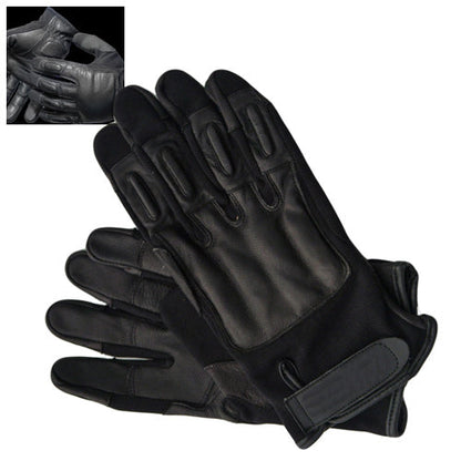 Weighted Tactical Gloves Leather, Spandex, Steel Shot - Black, XL Size