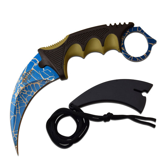 Master USA - Fixed Blade Karambit Knife - Two-Tone Brown